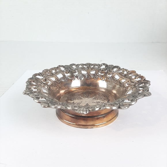 🔥Beautiful Ornate Silver Plated Decorative Bowl Dish - Picture 2 of 4